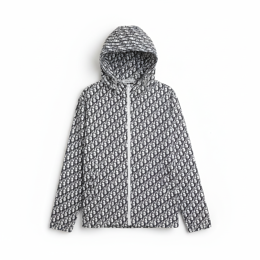 Dior Monogram Windbreaker Jacket "White-Black"