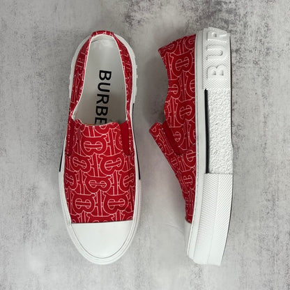 Burberry Slip-On "Red-White Monogram"