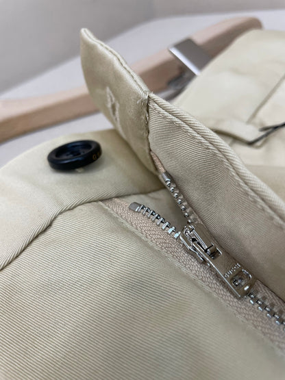 Gucci Cotton Twill Pants with Embroidery "Sand"