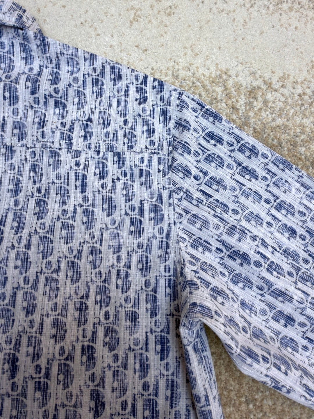 Dior Overshirt "Blue and White Dior Oblique Kasuri Cotton Denim"