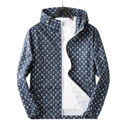 Louis Vuitton Monogram Windbreaker Jacket "Blue"