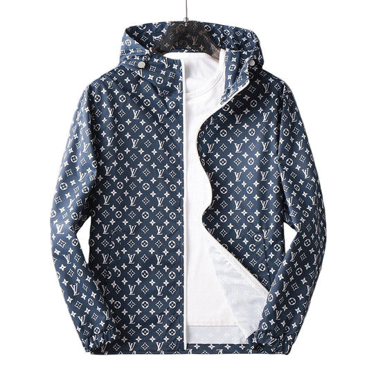 Louis Vuitton Monogram Windbreaker Jacket "Blue"