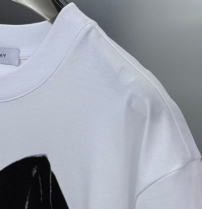 Givenchy T-Shirt Cotton with Surrealism Print "White"
