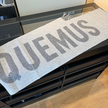 Jacquemus Logo Fringed Scarf "Grey"