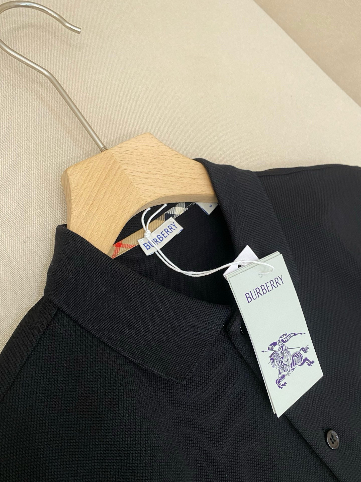 Burberry Cotton B Heart Polo T-Shirt "Black"