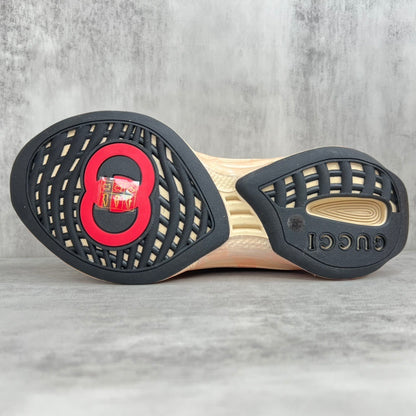 Gucci Run "Beige-Red Monogram"