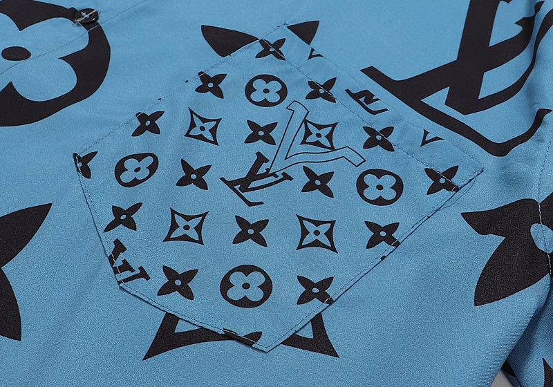 Louis Vuitton Giant Monogram Shirt "Blue-Black"