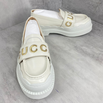 Gucci Leather Loafers "White"