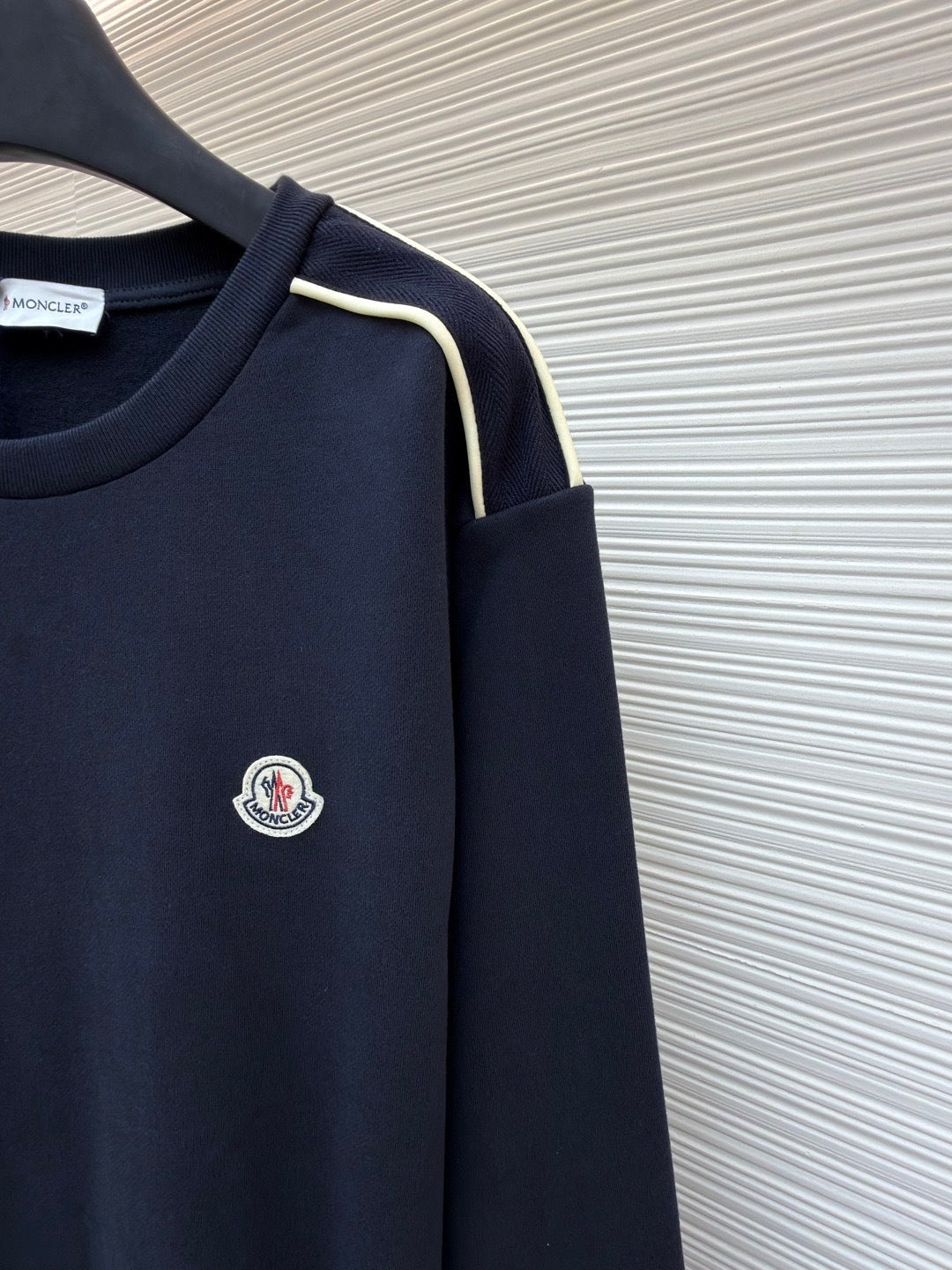 Moncler Logo Patch Cotton Sweatshirt "Navy Blue"