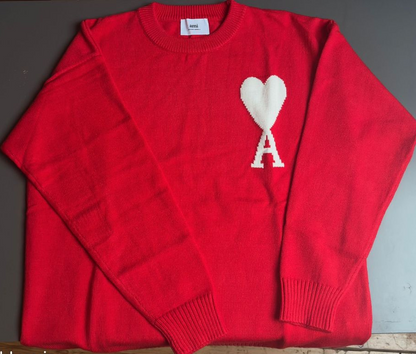 AMI Paris Ami De Coeur Sweater "Red"