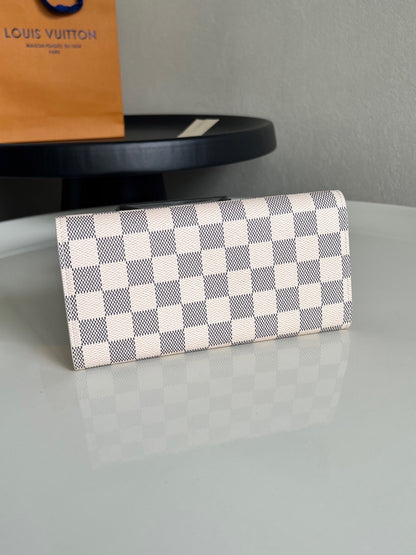 Louis Vuitton Emilie Wallet "Damier Azur"