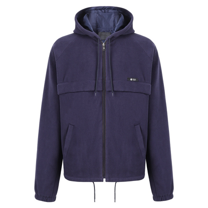 Prada Hooded Technical Fabric Blouson Jacket "Navy"