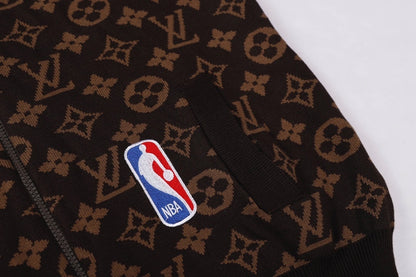 NBA x Louis Vuitton Sweater Bomber Jacket "Brown"