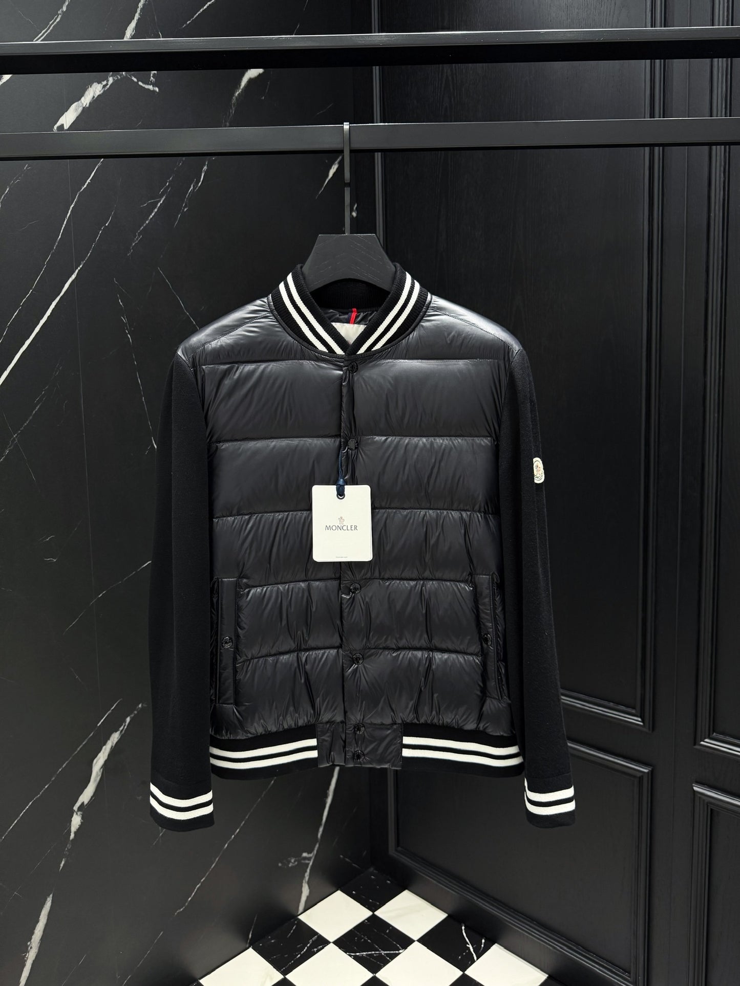 Moncler Paneled Down Jacket "Black"