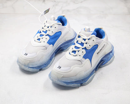 Balenciaga Triple S "White-Blue Clear Sole"