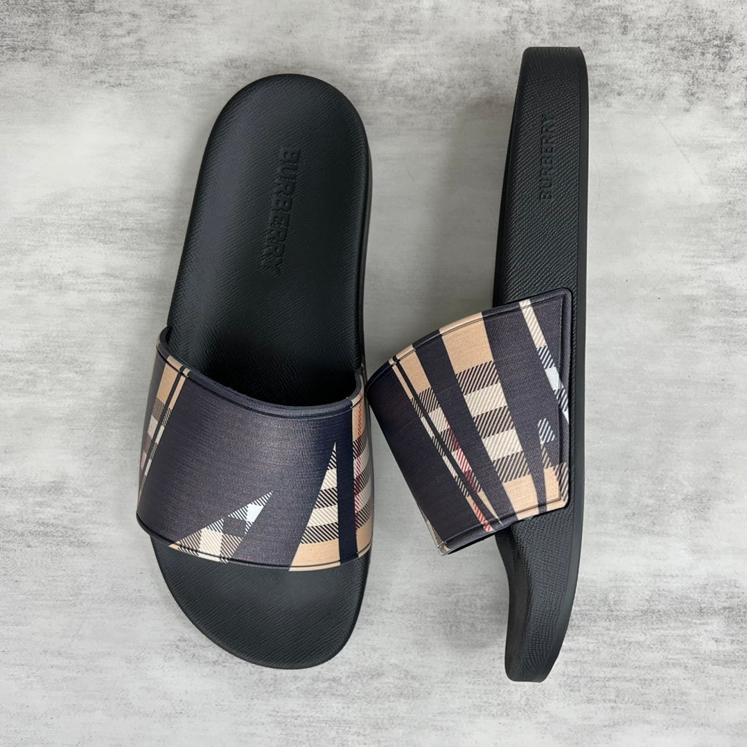 Burberry Slides "Black-Beige"