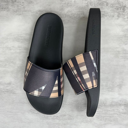 Burberry Slides "Black-Beige"