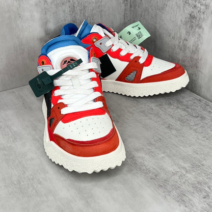 Off-White Sponge Mid "Red-Black-Blue"