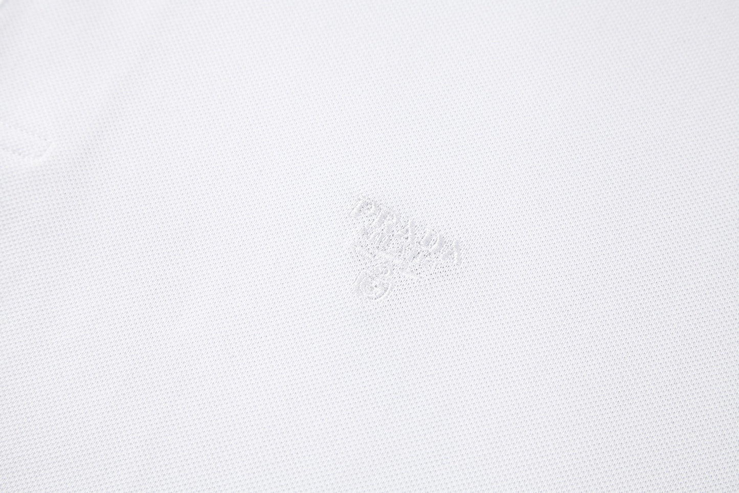 Prada Pique Polo T-Shirt "White"