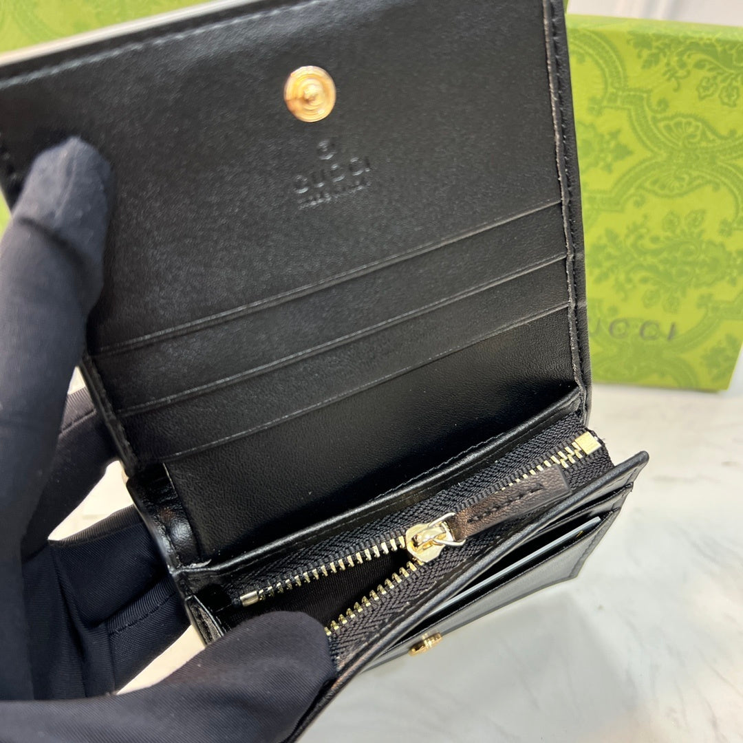 Gucci Wonka GG Monogram Embossed Card Case Wallet