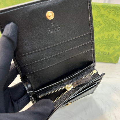 Gucci Wonka GG Monogram Embossed Card Case Wallet
