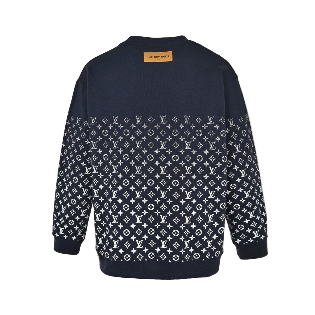 Louis Vuitton Gradient Monogram Sweatshirt "Navy Blue"