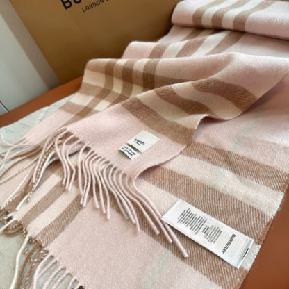 Burberry Cashmere Scarf "Pink-Brown"