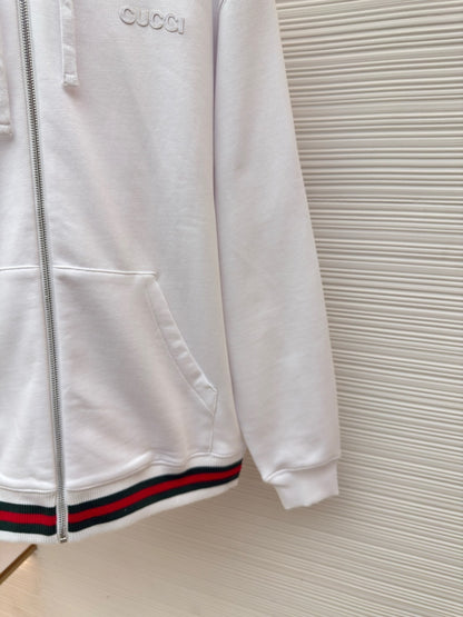 Gucci Zip Hoodie "White"