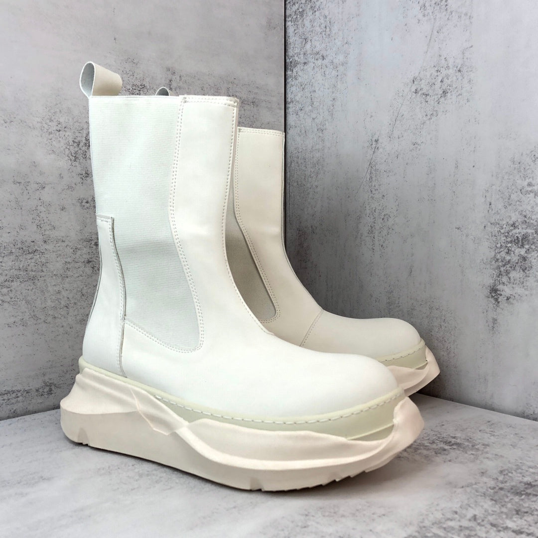 Rick Owens Abstract Beetle Boots "White"