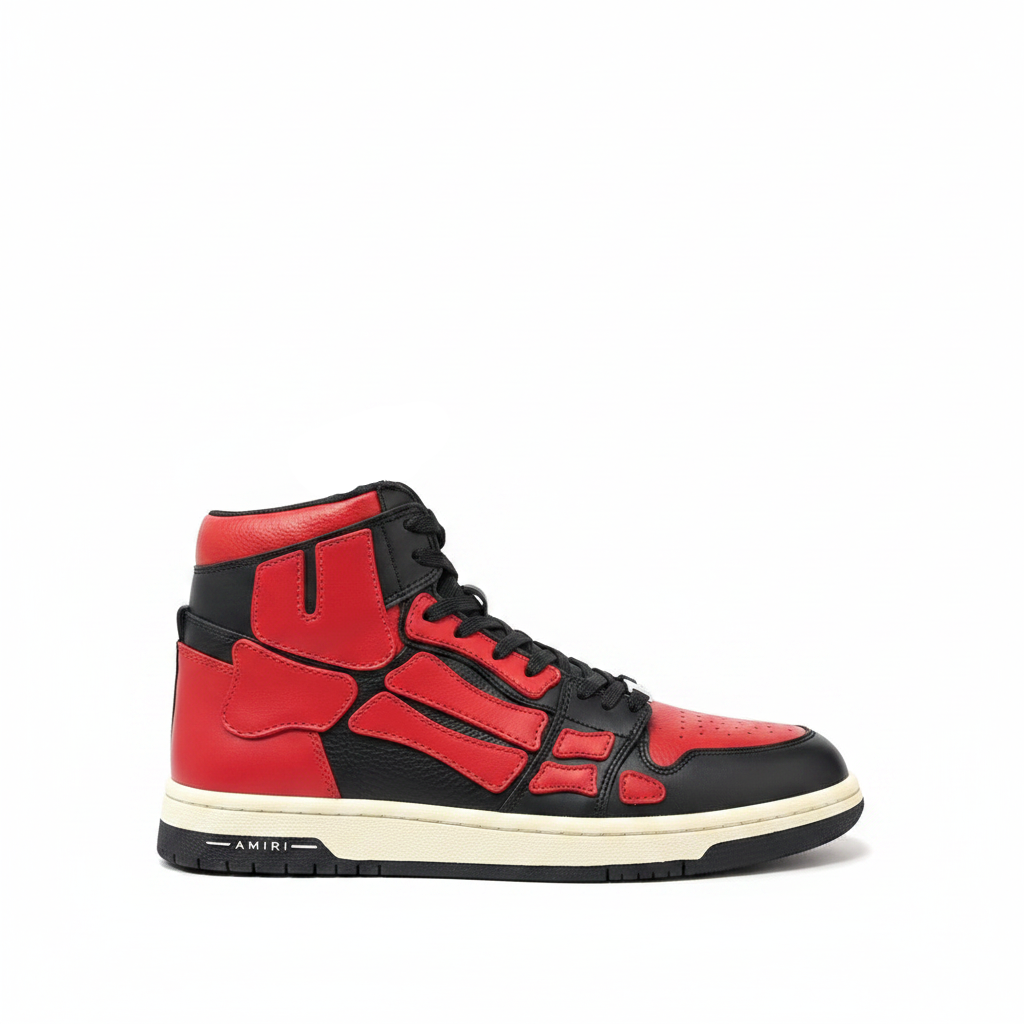 Amiri Skel Top High "Black-Red"