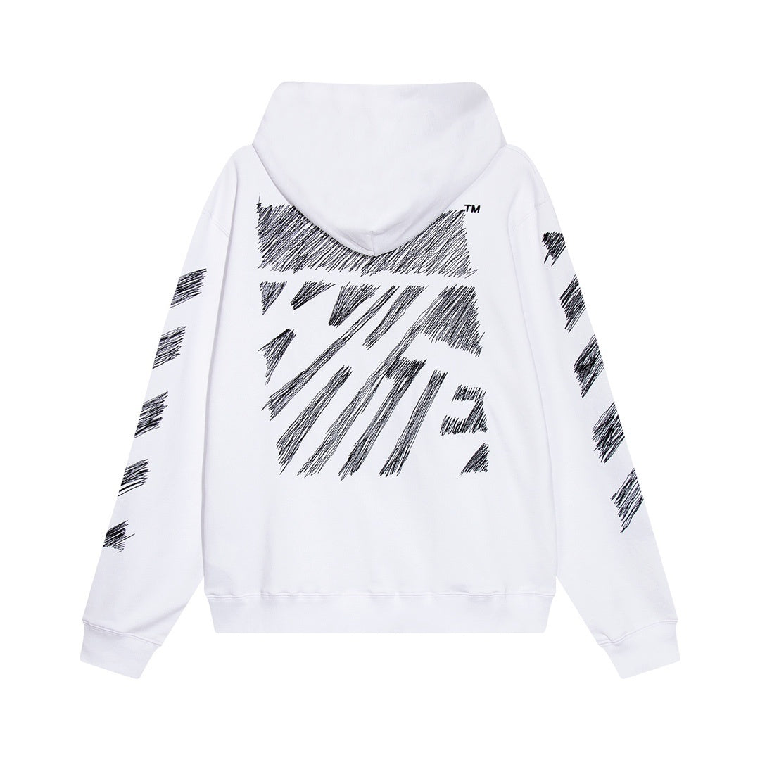 Off-White Scribble Diag Boxy Hoodie "White"