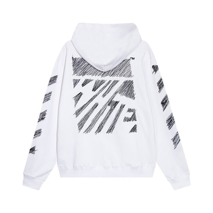 Off-White Scribble Diag Boxy Hoodie "White"