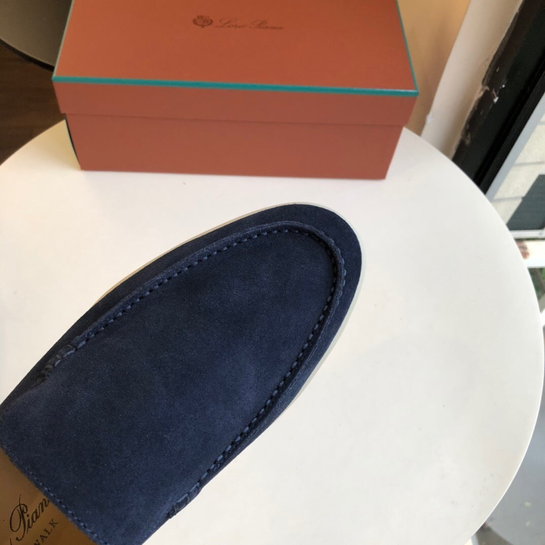 Loro Piana Summer Walk Loafers "Navy Blue"