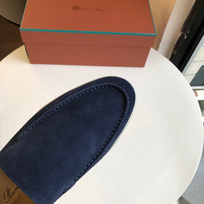 Loro Piana Summer Walk Loafers "Navy Blue"