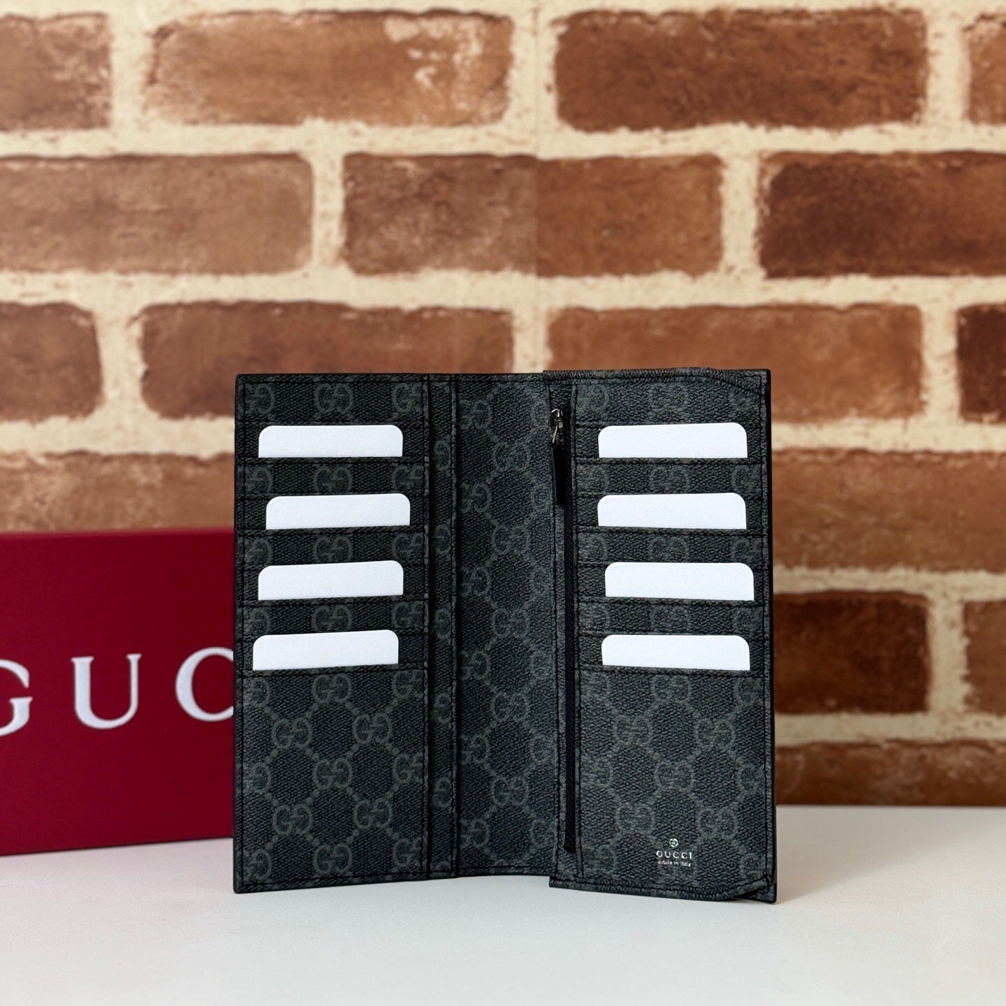 Gucci GG Emblem Leather Wallet