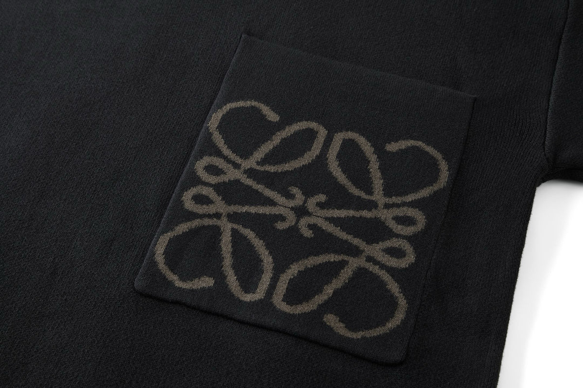 Loewe Anagram Pocket Sweater in Cotton Blend "Black"