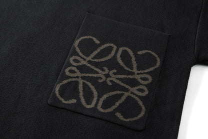 Loewe Anagram Pocket Sweater in Cotton Blend "Black"
