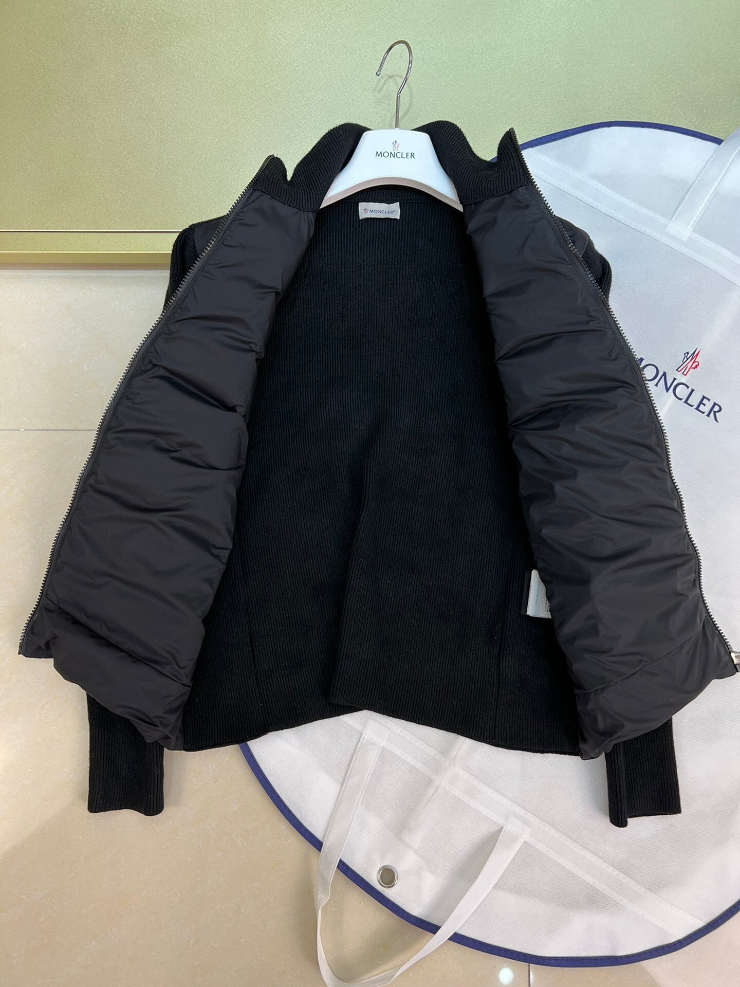 Moncler Hybrid Down Top "Black"