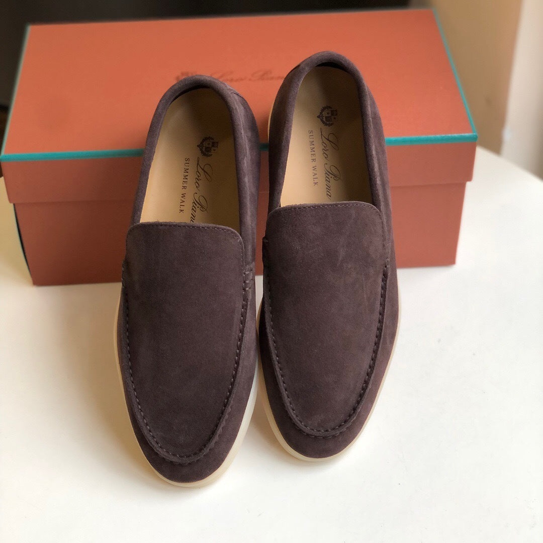 Loro Piana Summer Walk Loafers "Dark Brown"