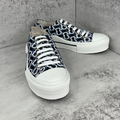 Burberry Gabardine "Blue-White Monogram"