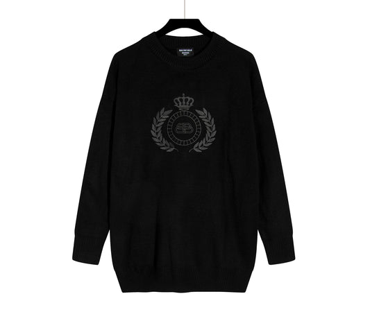 Balenciaga BB Laurel Crown Sweater "Black"