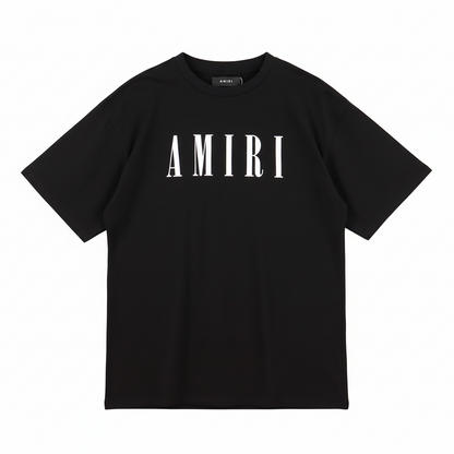 Amiri Logo Print T-Shirt "Black-White"