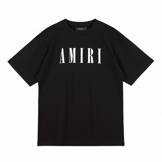 Amiri Logo Print T-Shirt "Black-White"