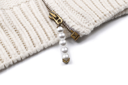 Louis Vuitton Zipped Intarsia Track Top "Milky White"