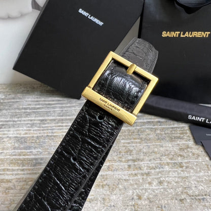 Saint Laurent Le 5 a 7 in Crocodile-Embossed Leather