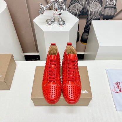 Christian Louboutin High-Top Louis Spike "Red"