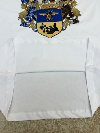 Dior Blason Printed T-shirt "White Cotton Knit Fabric"