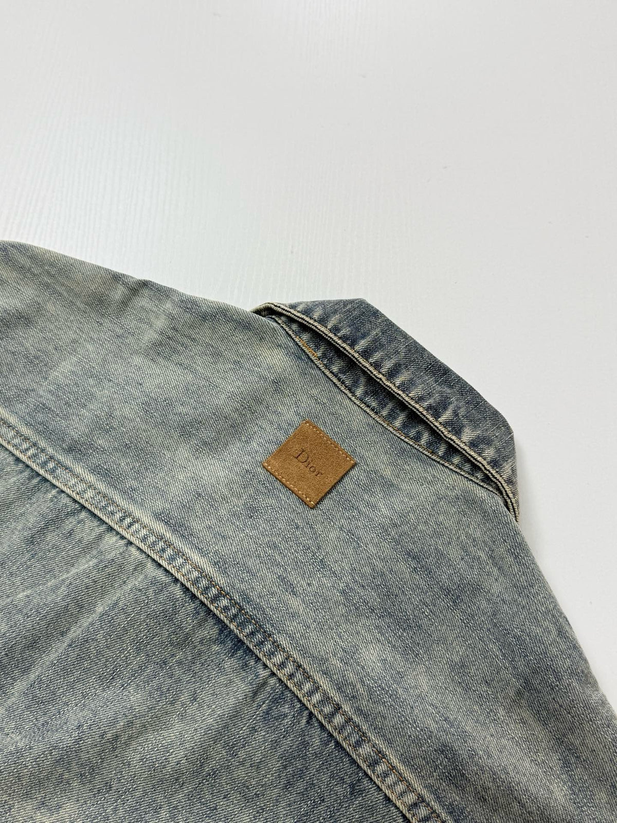 Dior Overshirt with Patchwork Effect "Blue Cotton Twill"