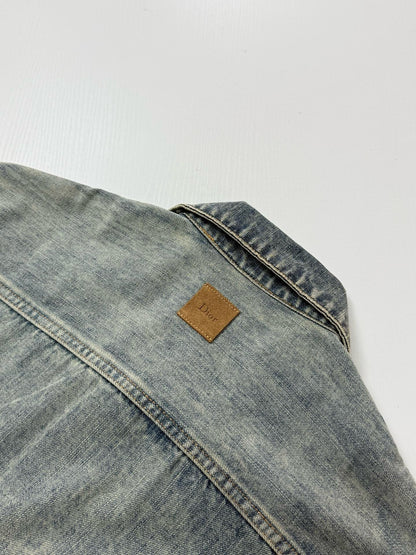 Dior Overshirt with Patchwork Effect "Blue Cotton Twill"