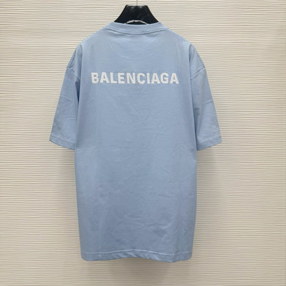Balenciaga Back T-Shirt "Light Blue-White"